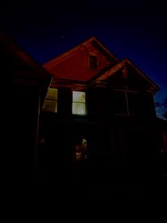 image of lighted window at night